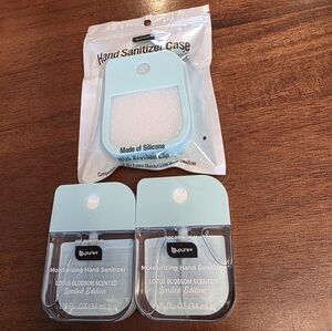NWT Limited Edition 2 Lotus Blossom Hand Sanitizer Spray & Travel Silicone Case